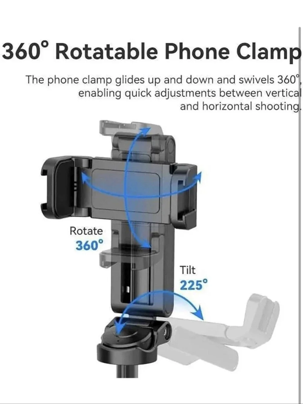 P15 Mini Black Mini Grip Quadripod Phone Mount -